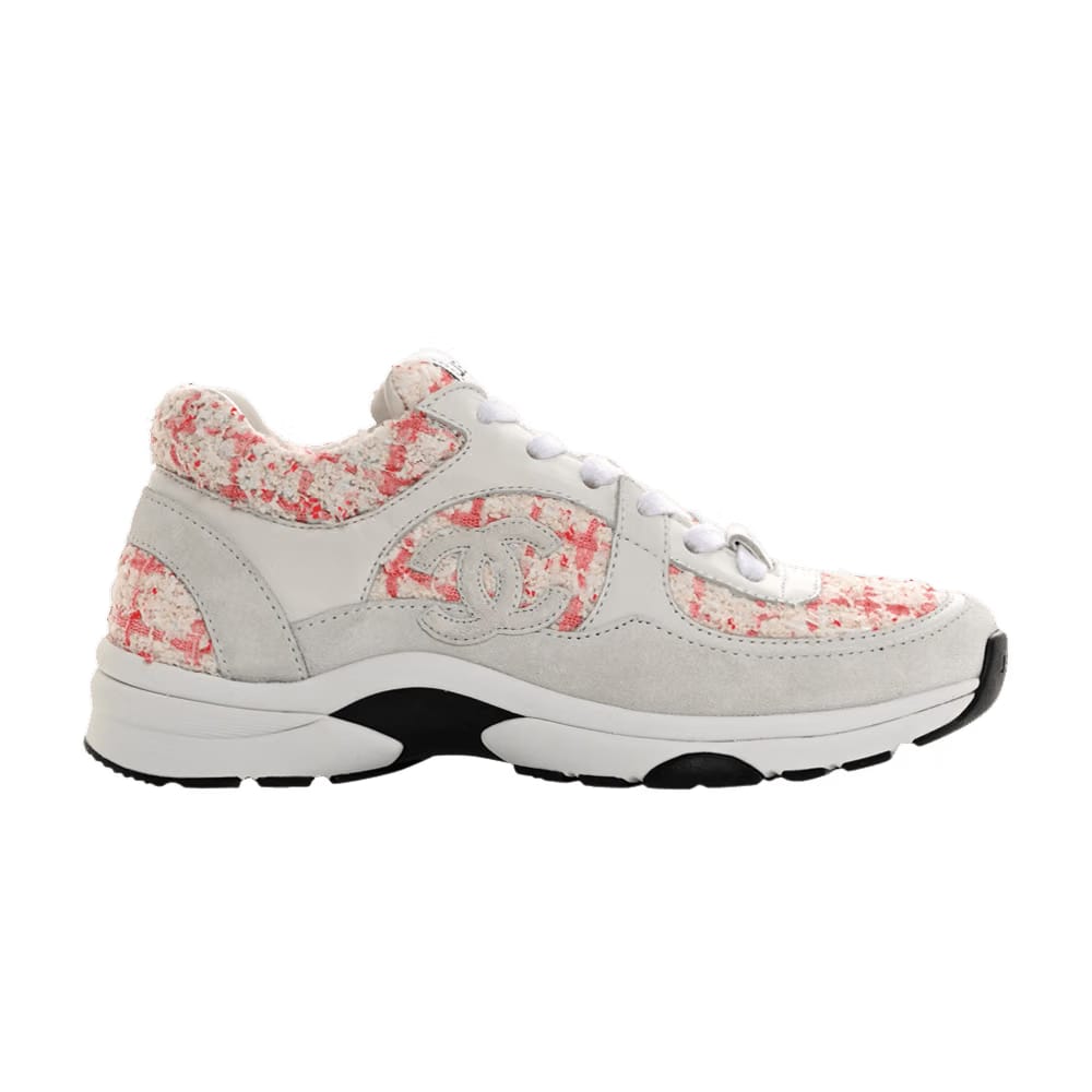 Chanel Wmns CC Logo Sneaker 'Ecru Pink Tweed'