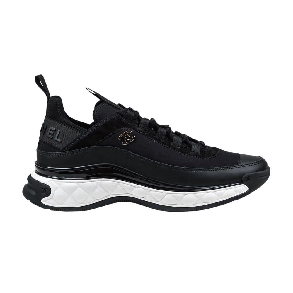 Chanel Wmns Velvet Calfskin & Mixed Fibers Sneaker 'Black'