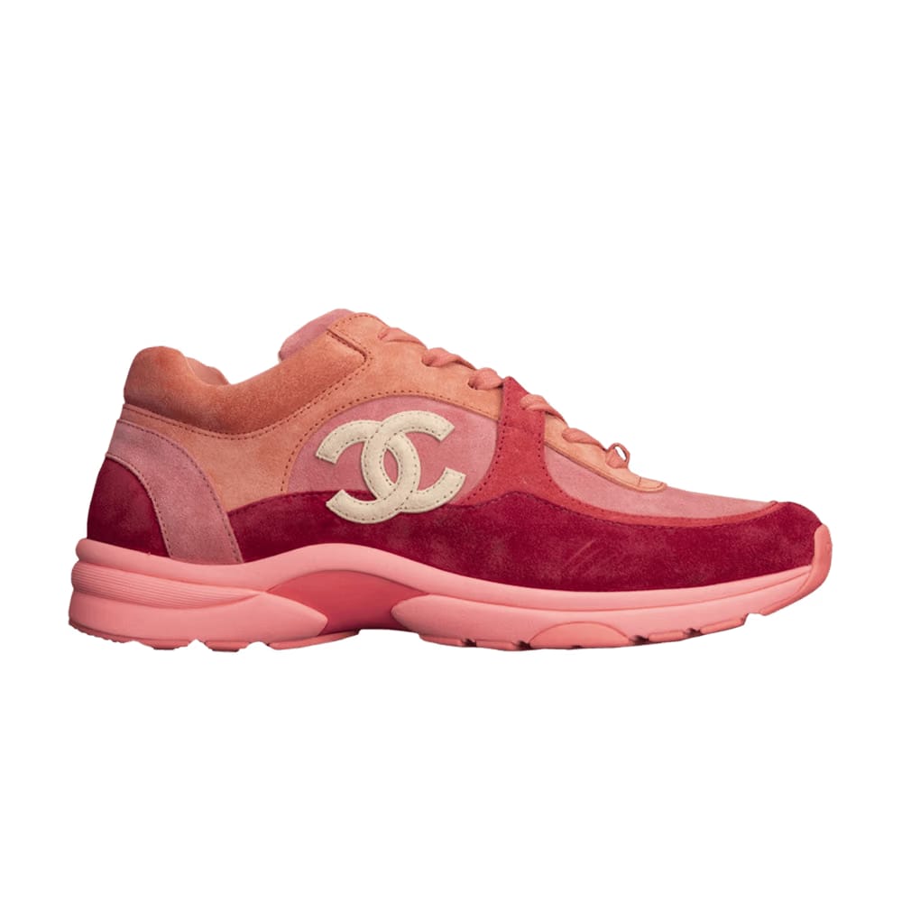 Chanel CC Logo Sneaker Coral