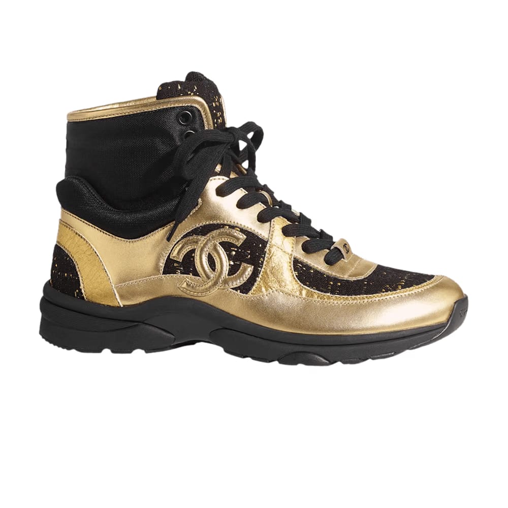 Chanel Wmns Sneaker High 'Gold Black'