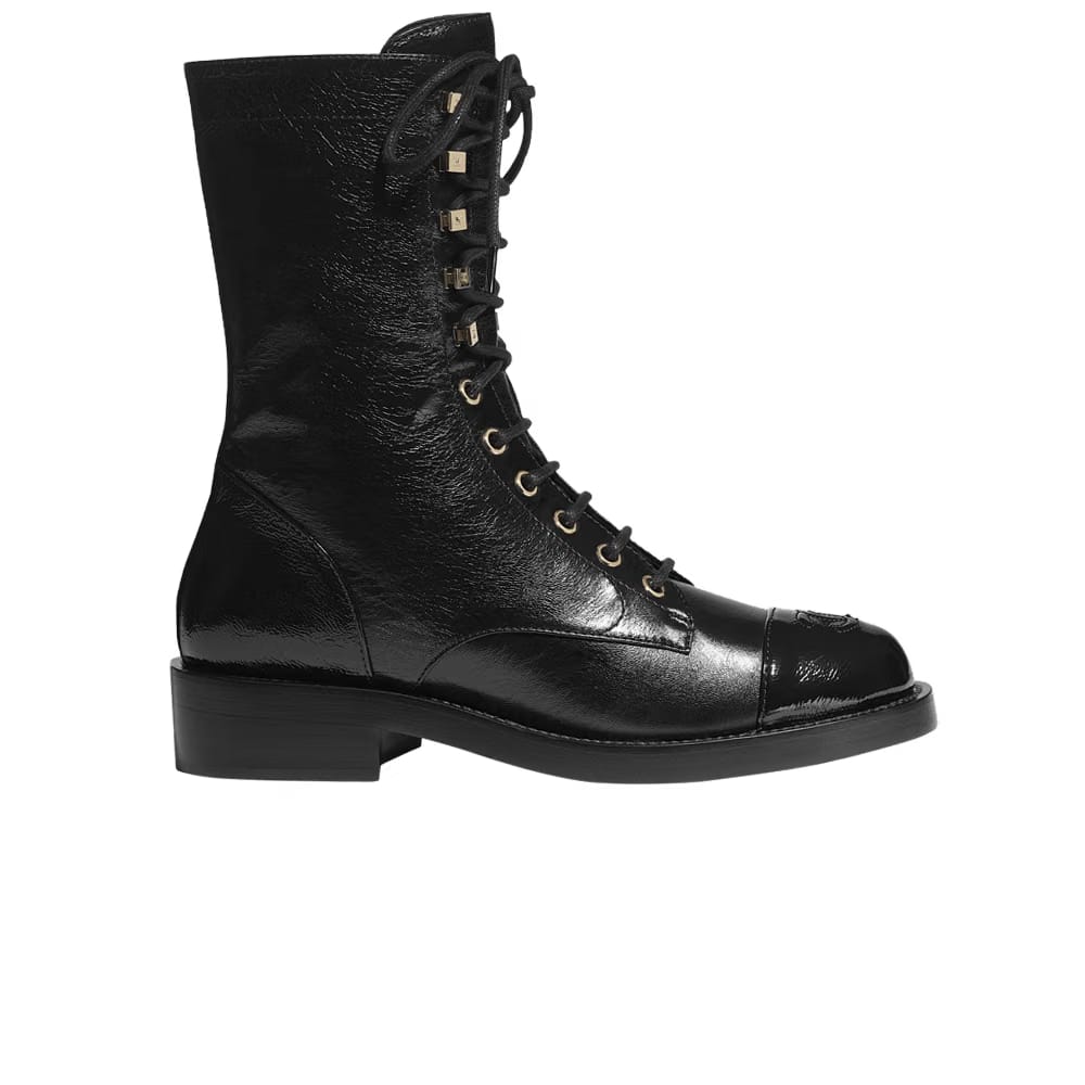 Chanel Combat Boot Black