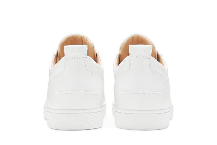 Christian Louboutin Louis Junior Spikes Flat Calf White