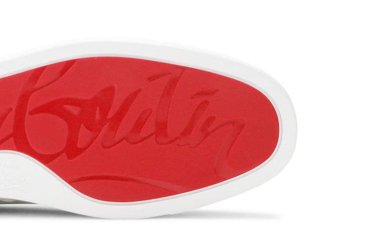 Christian Louboutin Louis Junior Spikes Flat Calf White