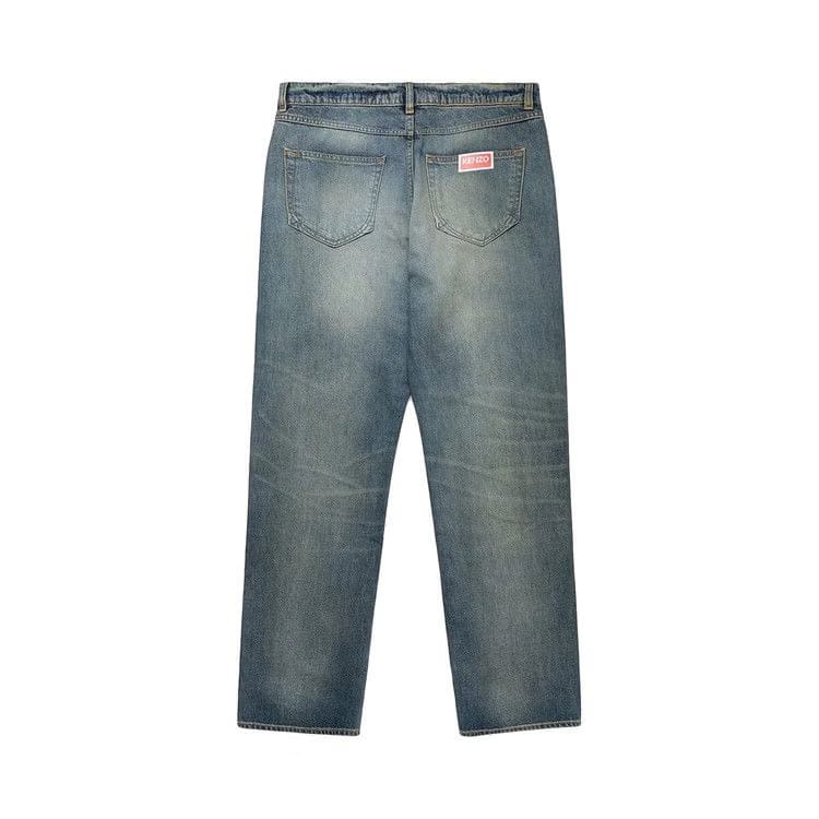 Kenzo Asagao Straight Fit Jeans Stone Blue