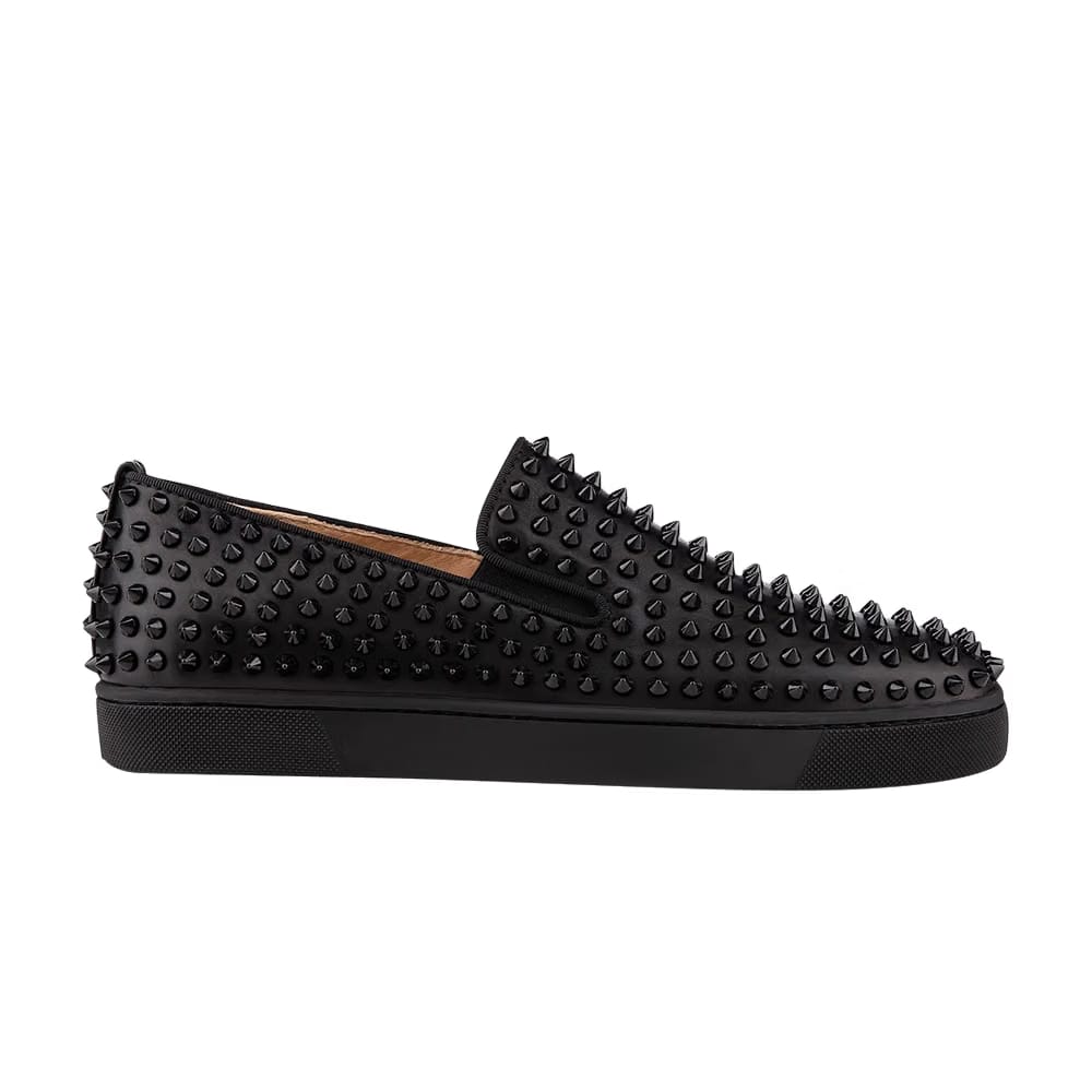 Christian Louboutin Roller Boat Flat Spikes Black
