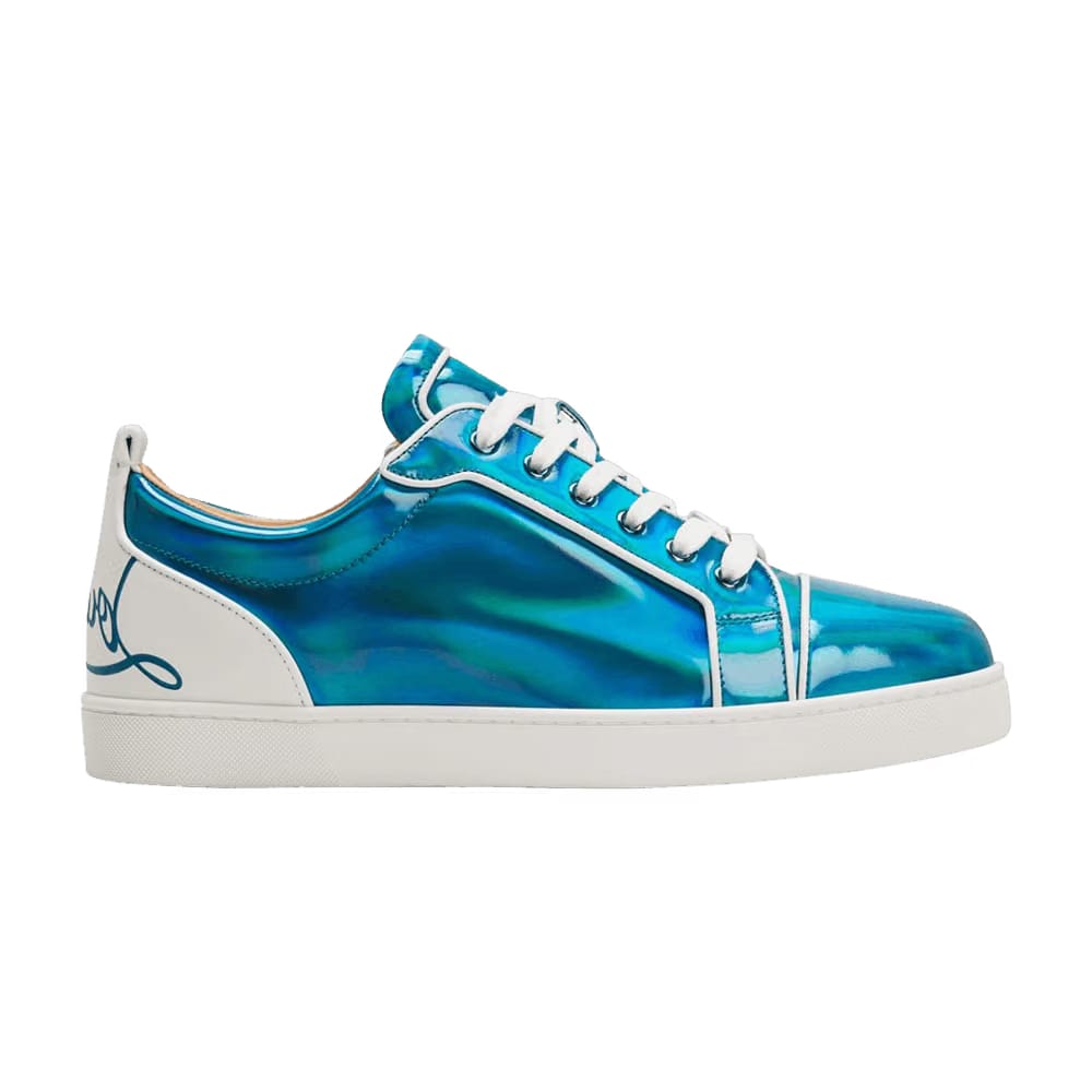 Christian Louboutin Fun Louis Junior Flat Blue Iridescent