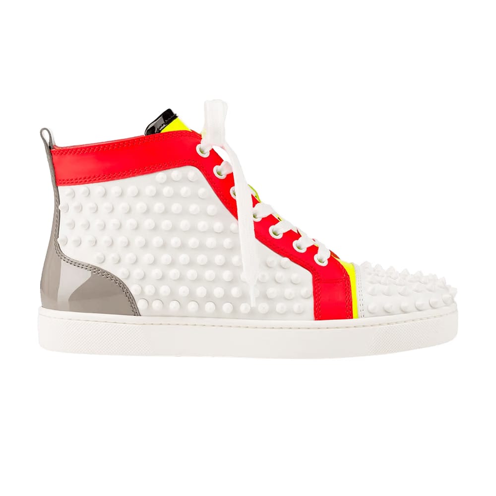 Christian Louboutin Louis Flat Calf Spikes Studded Colorblock