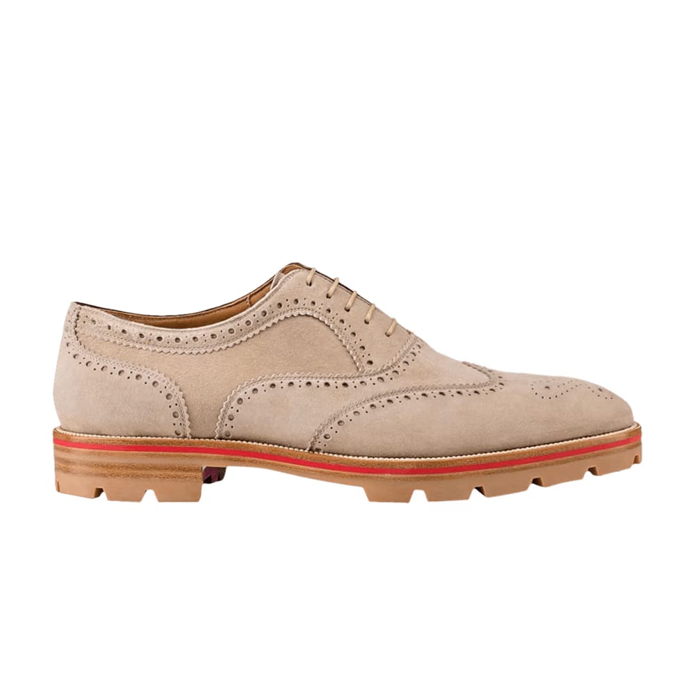 Christian Louboutin Charlie Me Flat Veau Velours Galet
