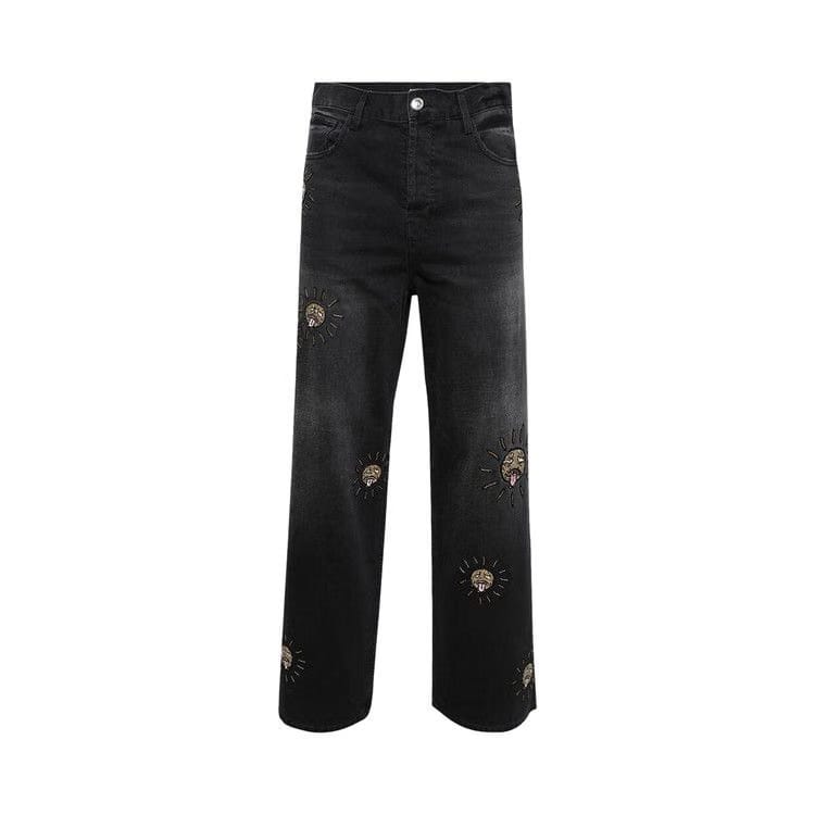 Nahmias Beaded Sun Wide Jeans Charcoal Wash