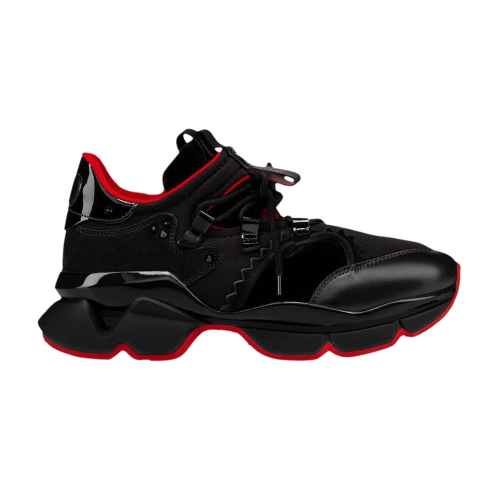 Christian Louboutin Red Runner Black Velvet