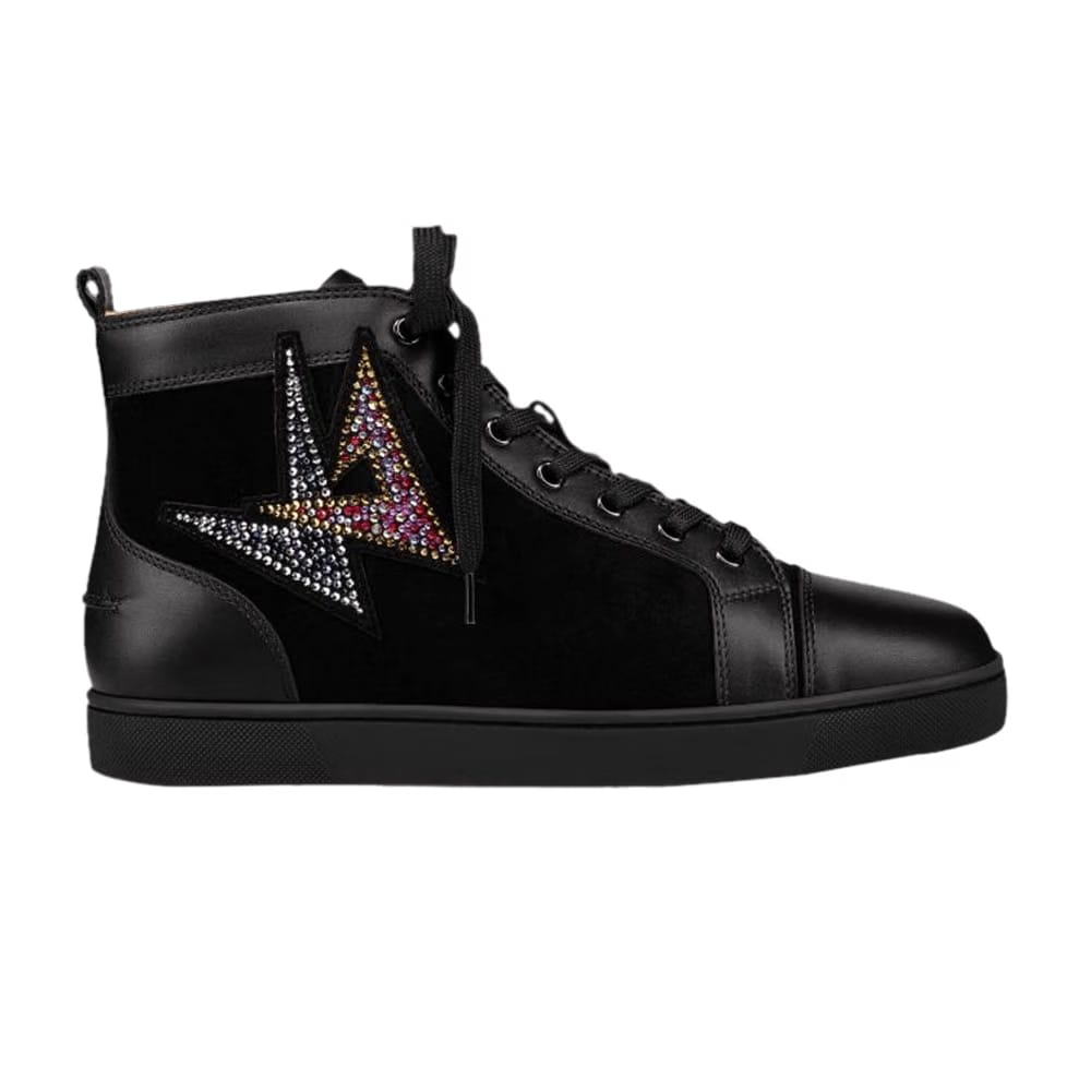 Christian Louboutin Louis Oui Flat Black Jewels