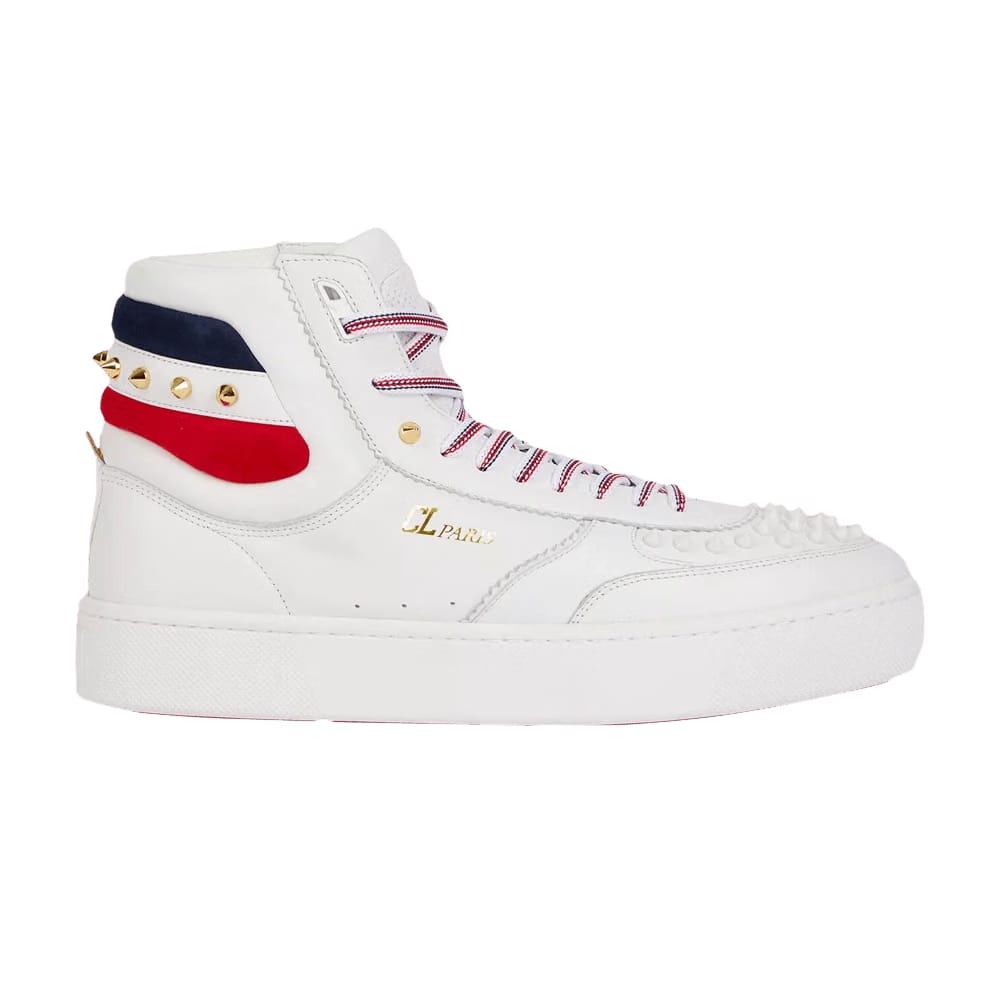 Christian Louboutin Top Rui Spikes Version White