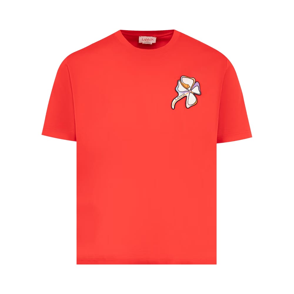 Lanvin Clover Snake Patch T-Shirt Flame