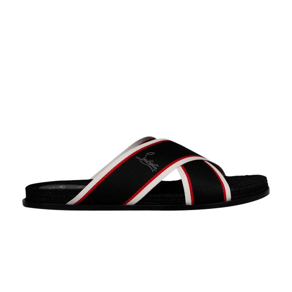 Christian Louboutin Hot Cross Flat Sandal Black