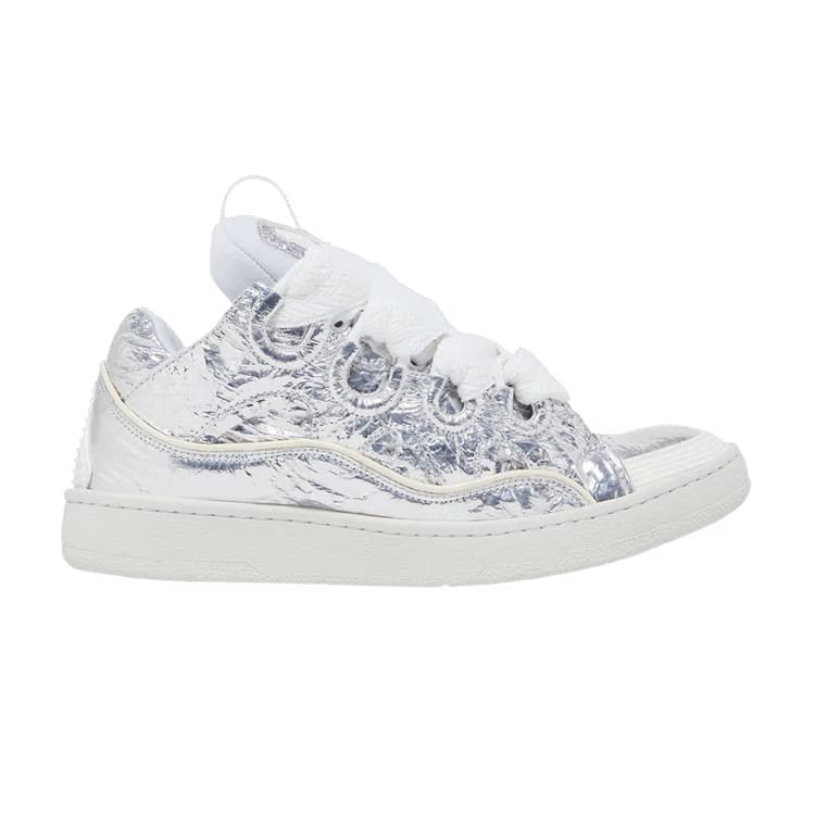 Lanvin Curb Sneaker Metallic Effect - Silver