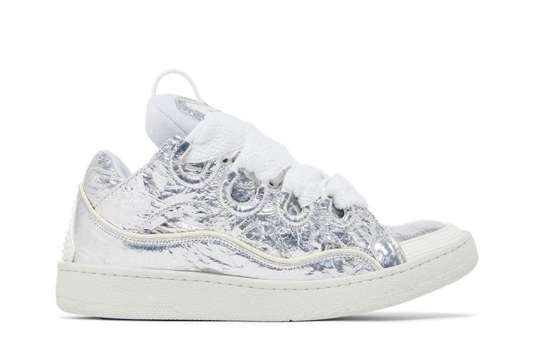 Lanvin Curb Sneaker Metallic Effect - Silver