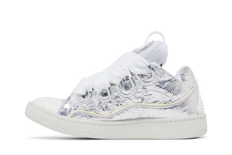 Lanvin Curb Sneaker Metallic Effect - Silver