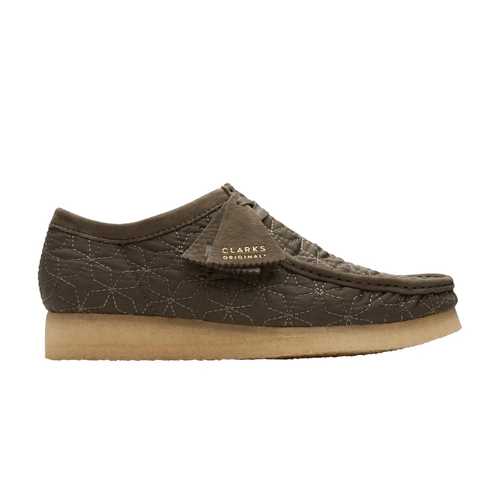 Clarks Wallabee Olive Quilted