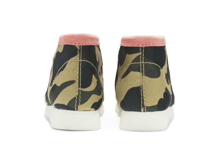 A Bathing Ape x Clarks Wallabee Coral Combi