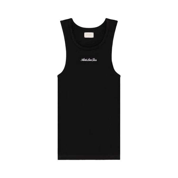 Aimé Leon Dore Embroidered Logo Tank Top Jet Black