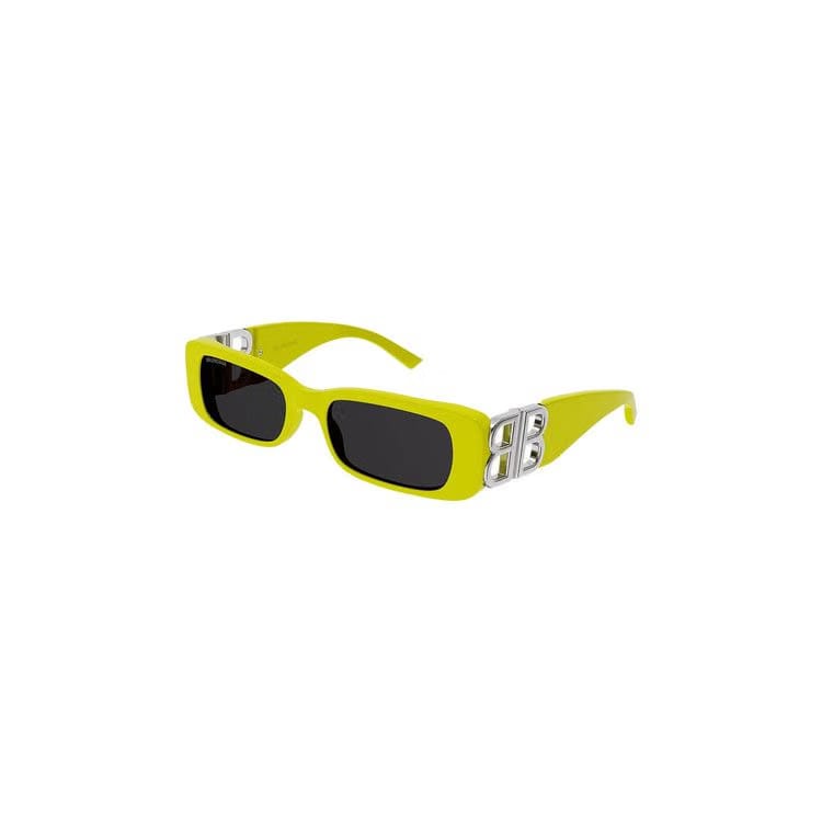 Balenciaga Rectangular Sunglasses Yellow/Silver/Grey