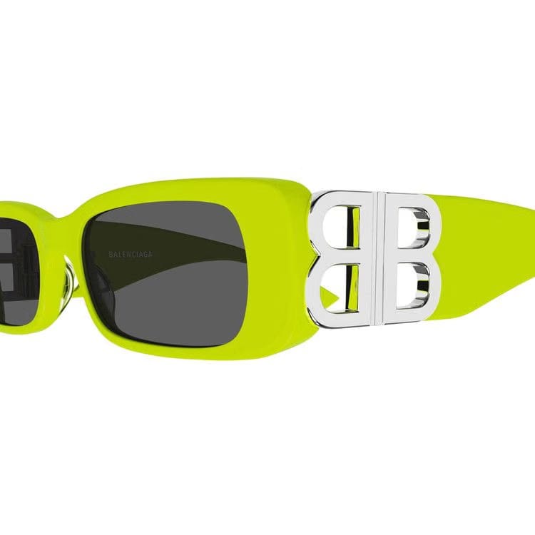 Balenciaga Rectangular Sunglasses Yellow/Silver/Grey