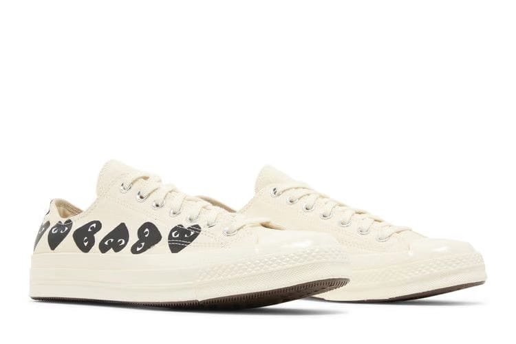 Comme des Garçons PLAY x Converse Chuck 70 Low Multi Heart - Milk Black