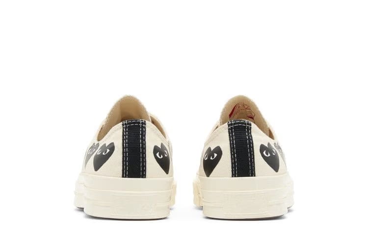 Comme des Garçons PLAY x Converse Chuck 70 Low Multi Heart - Milk Black