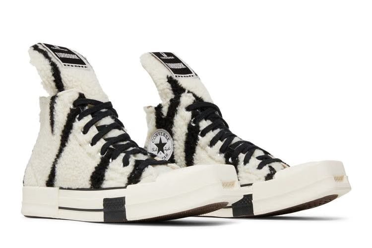 Rick Owens x Converse DRKSHDW TURBODRK Chuck 70 High Zebra