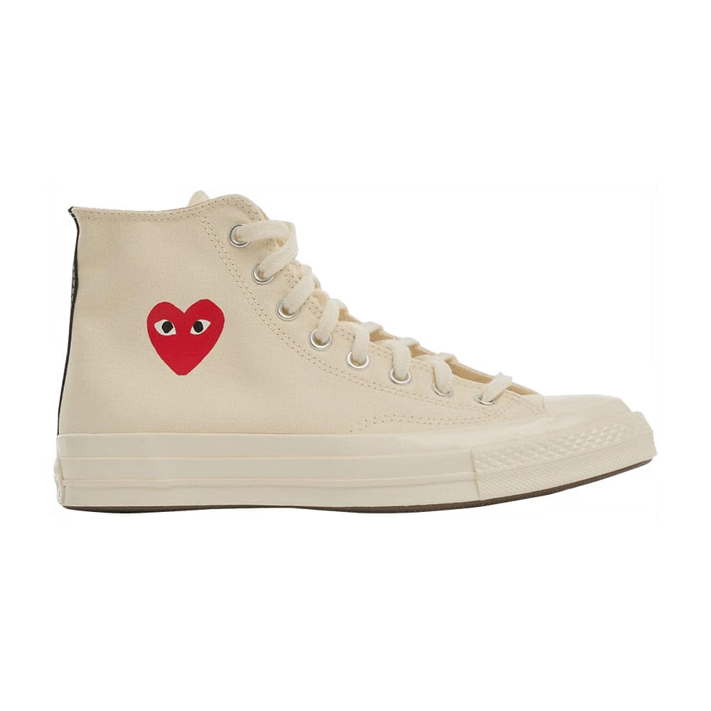 Comme des Garçons PLAY x Converse Chuck 70 High Small Red Heart - Beige
