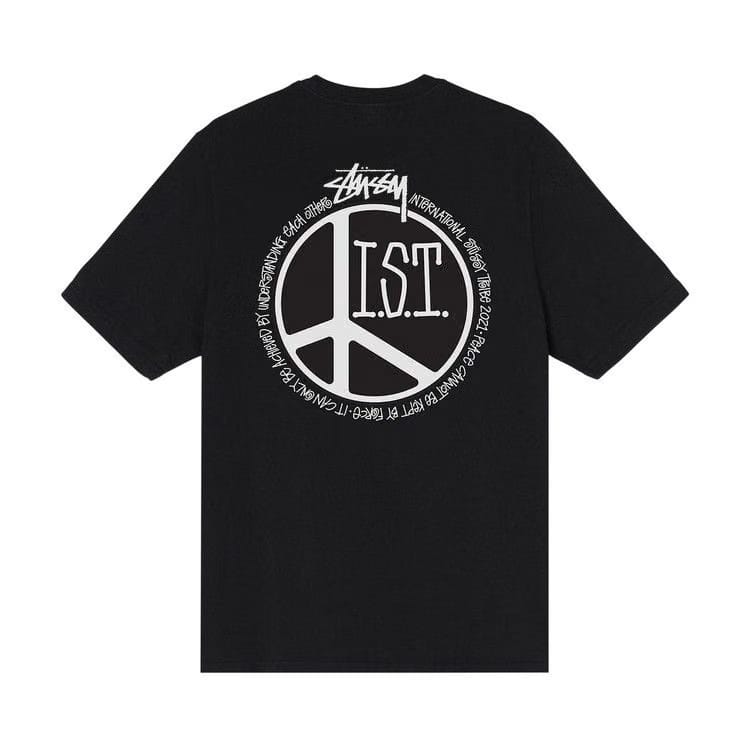 Stussy Peace Dot Pigment Dyed T-Shirt Black