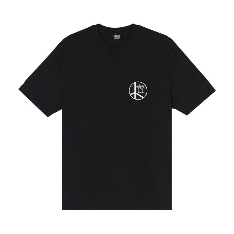 Stussy Peace Dot Pigment Dyed T-Shirt Black