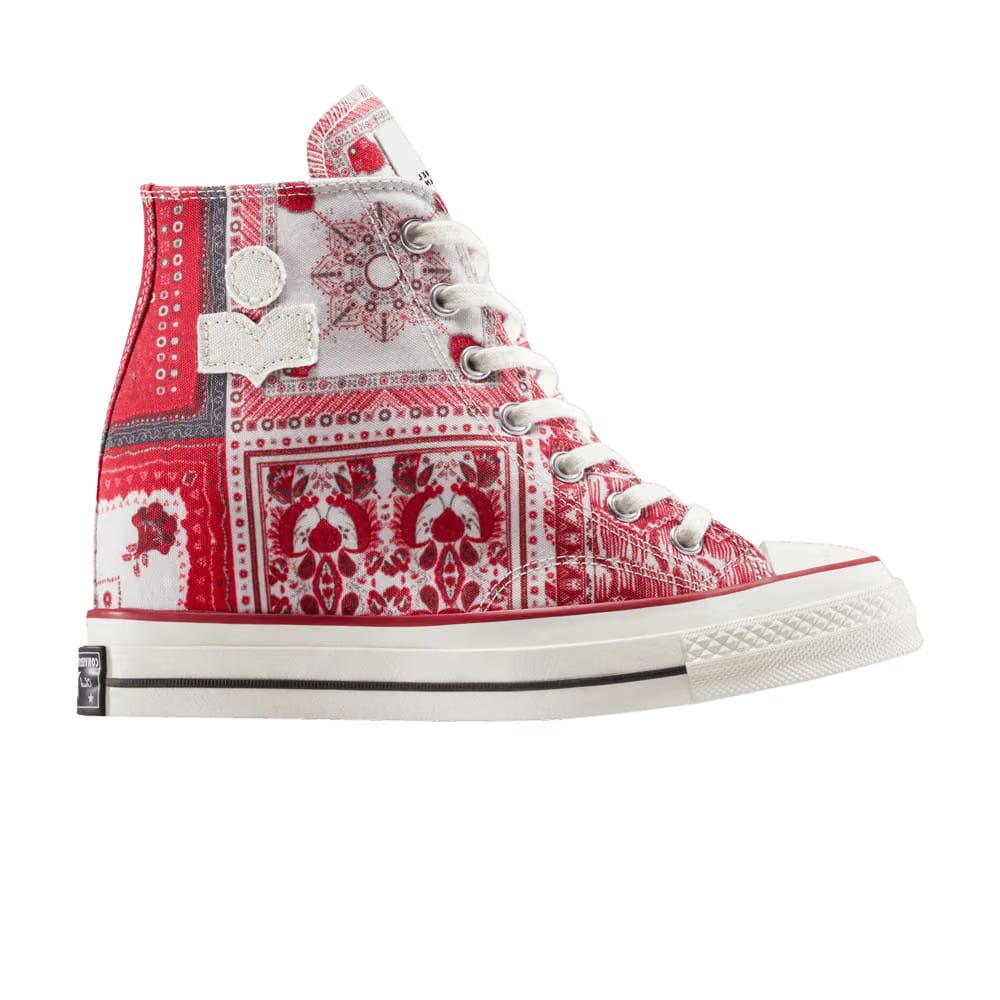 Isabel Marant x Converse Wmns Chuck 70 Wedge Platform High Red Bandana Scarf