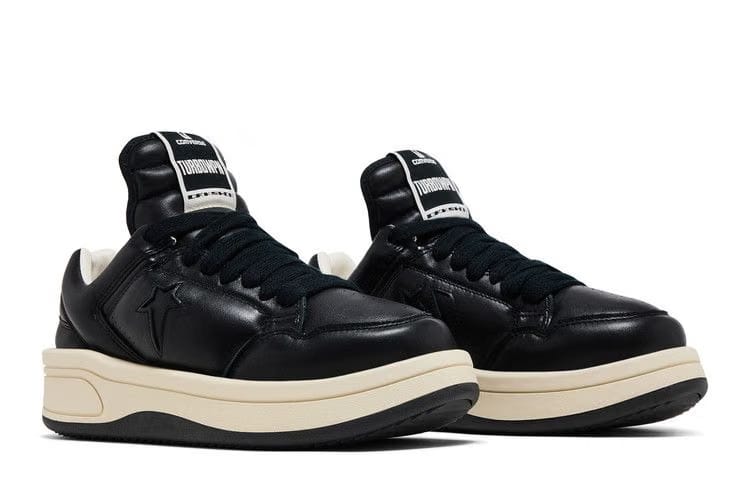 Converse Rick Owens x DRKSHDW TURBOWPN Low Black Cloud Cream