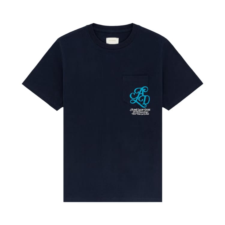 Aimé Leon Dore Monogram Pocket T-Shirt Navy Blazer