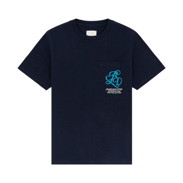 Aimé Leon Dore Monogram Pocket T-Shirt Navy Blazer