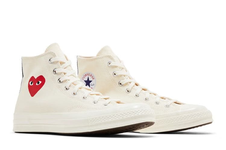 Comme des Garçons PLAY x Converse Chuck 70 High Single Heart - Milk