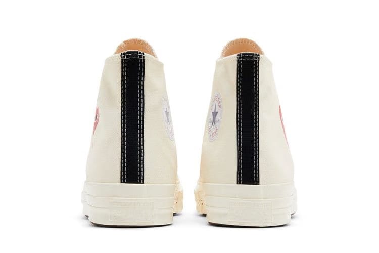 Comme des Garçons PLAY x Converse Chuck 70 High Single Heart - Milk