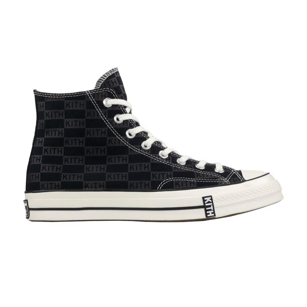 Kith x Converse Chuck 70 High Black Monogram