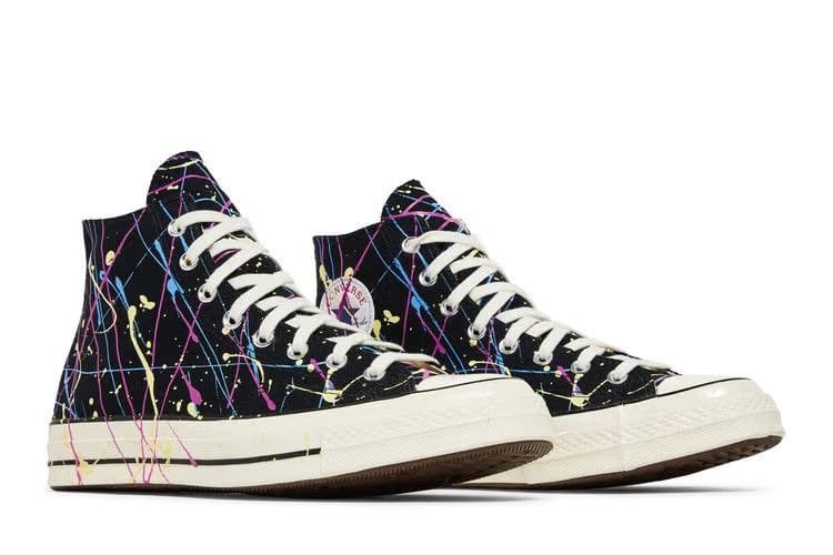 Converse Chuck 70 High Paint Splatter - Black
