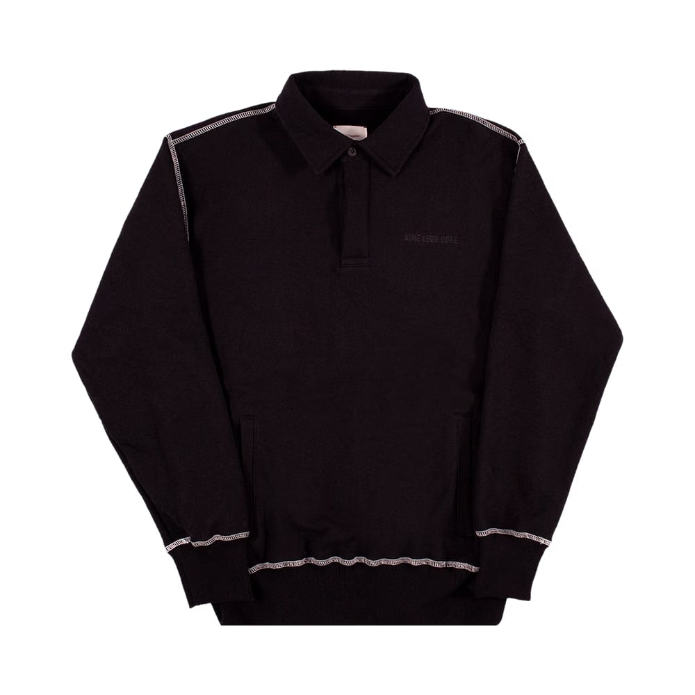 Aimé Leon Dore Rugby Shirt Jet Black