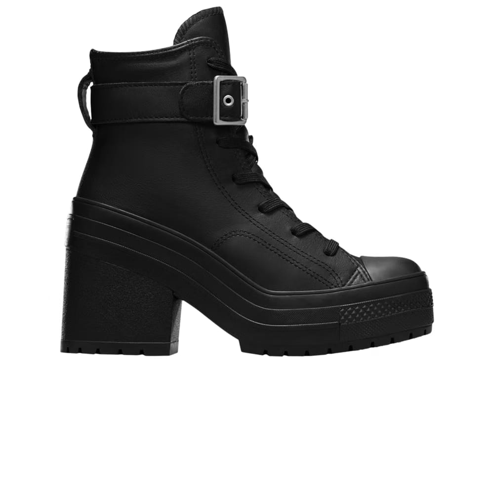 Converse Chuck 70 De Luxe Heel Leather High Buckle - Triple Black