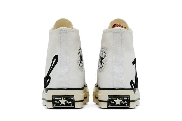 Converse Chuck 70 High Scripted Signature Print - White Egret