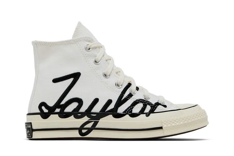 Converse Chuck 70 High Scripted Signature Print - White Egret