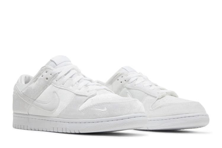 Nike Dunk Low Dover Street Market Triple White Velvet