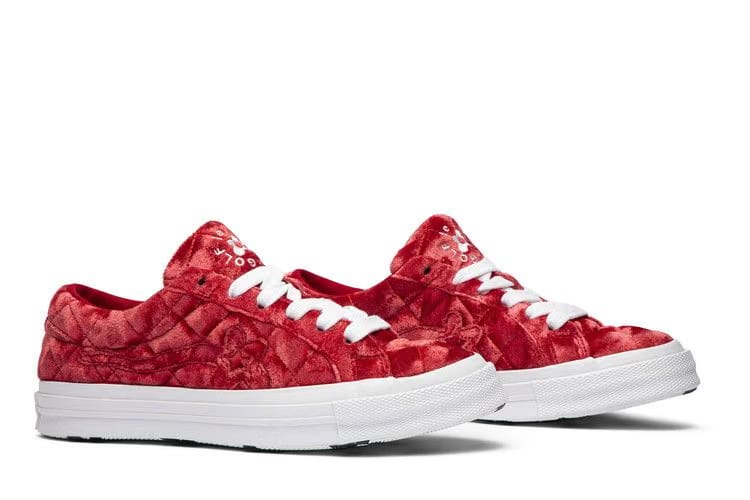 Golf Le Fleur x Converse One Star Quilted Velvet Cherry