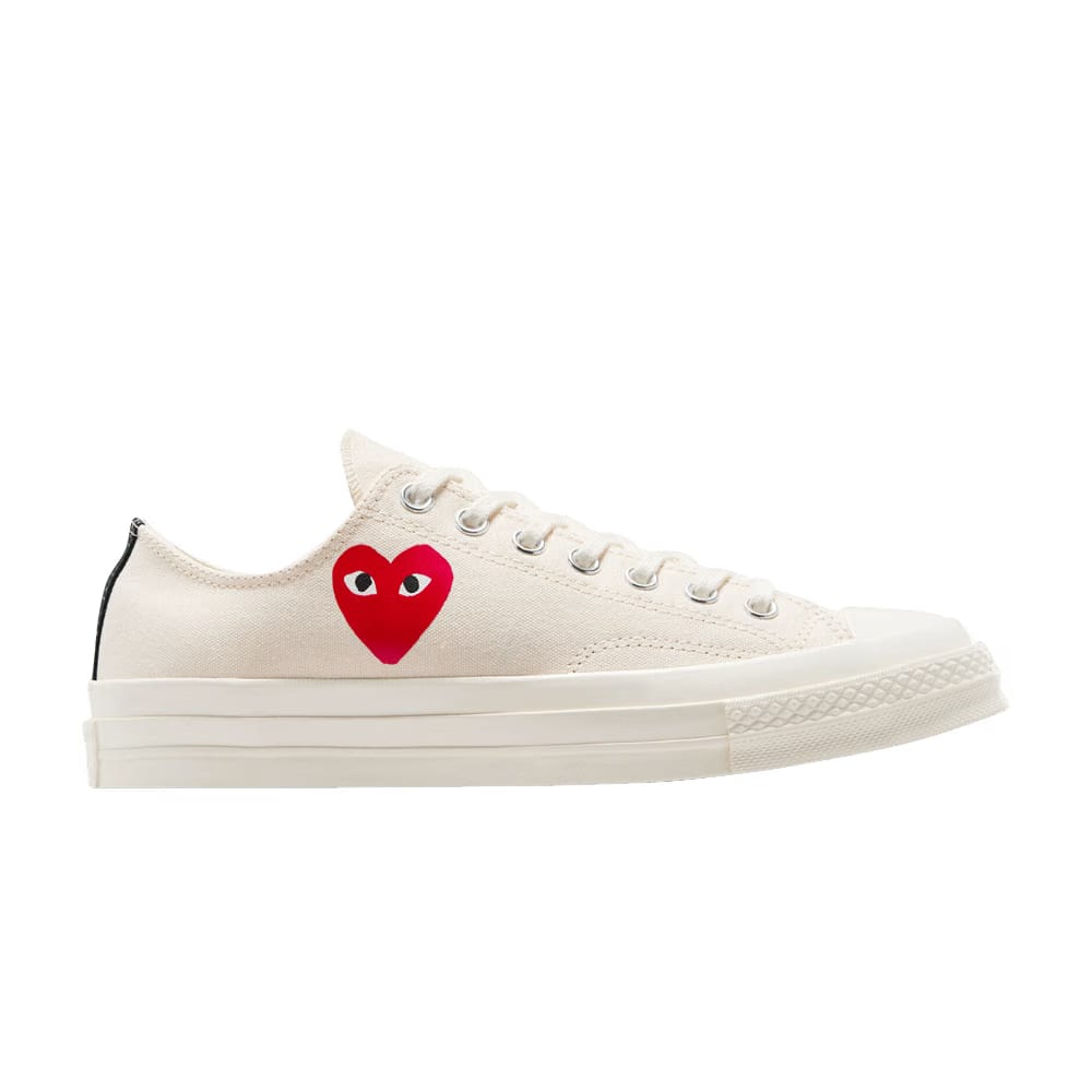 Converse Comme des Garçons PLAY x Chuck 70 Low Single Heart - Milk