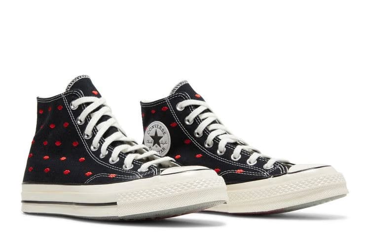 Converse Chuck 70 Embroidered Lips High Love Me - Black