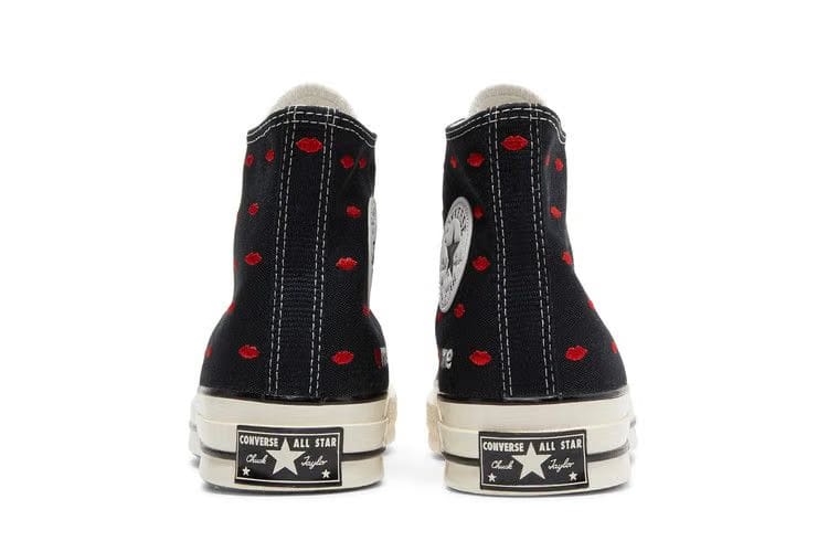 Converse Chuck 70 Embroidered Lips High Love Me - Black