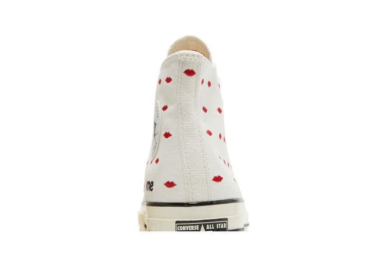 Converse Chuck 70 Embroidered Lips High Love Me - Vintage White
